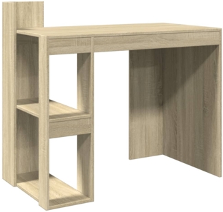 vidaXL Schreibtisch, Holzwerkstoff, 94 x 56,5 x 103,5 cm, Sonoma-Eiche