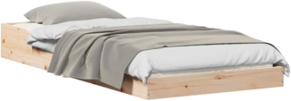vidaXL Bettrahmen Braun 90 x 210 cm Massives Kiefernholz 873346