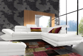 COTTA Ecksofa Enterprise L-Form, mit Kopf- und Armteilverstellung, wahlweise mit Bettfunktion