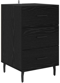 vidaXL Nachttisch Schwarz Eichen-Optik 40 x 40 x 66 cm Holzwerkstoff 882136