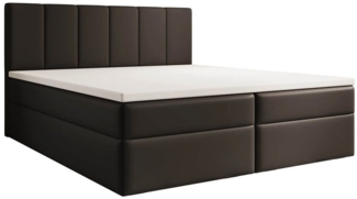 Luxusbetten24 Boxspringbett Aurelia Kunstleder, mit Stauraum
