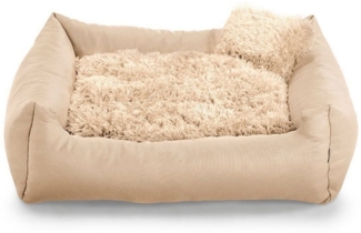 FAVRE Tierbett Fluffy Nelo Hundebett Tierbett Katzenbett, Polyester, Verschiedene Größen Gemütliches Hundebett Shaggy