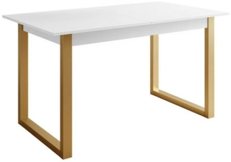 Lookway Esstisch ARTON GOLD II 140 cm ausklappbarer Tisch für 6-8 Personen, Breite: 140-195