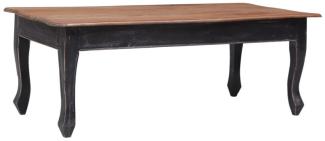 Couchtisch Schwarz 120 x 60 x 45 cm Massivholz Mahagoni