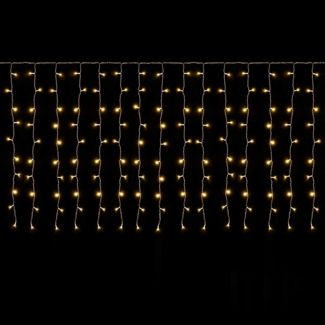 SALCAR LED Eisregen Fenster 3x1 m LED Lichtervorhang Balkon, 150er LED Lichterkette Außen Innen Weihnachten, Weihnachtsbeleuchtung Hängend mit 9 Modi und Memory-Funktion, Warmweiß
