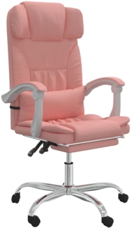vidaXL Bürostuhl mit Massagefunktion Rosa Kunstleder 349747