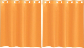 vidaXL Vorhang Voile Vorhänge mit Ösen 2 Stk. Orange 140x140 cm, (1 St)
