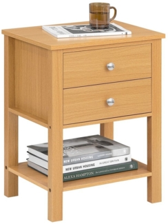 SoBuy Nachttisch FBT114, Sofatisch Beistelltisch schmal Nachtschrank Nachtkommode Beige