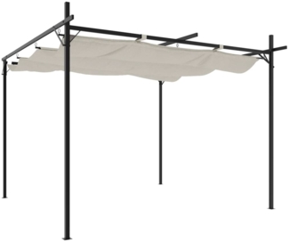 vidaXL Pergola mit Schiebedach Creme 295x292x230 cm 360114