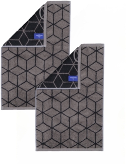 2 Stück Villeroy & Boch Gästetuch Coordinates 2557-79 graphit 30x50