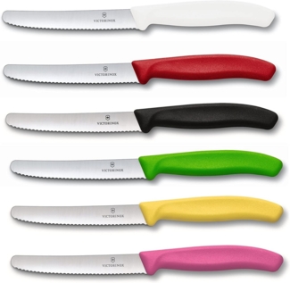 Victorinox | Brotzeitmesser Set | 6 leuchtende Farben | Swiss Classic Design | vielseitig & langlebig | ergonomische Griffe | perfekt für den Alltag