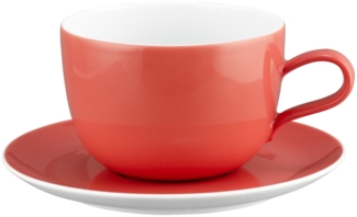Seltmann Weiden Liberty Pure Colors Milchkaffeetasse mit Untertasse 380 ml Flamingo Red - DS