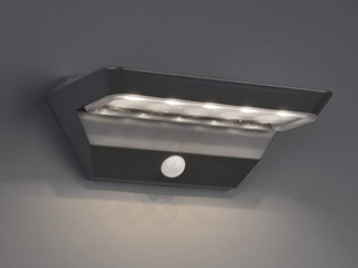 LED Solar Wandleuchte Außenleuchte MENDOZA mit Bewegungsmelder Anthrazit