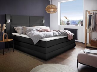 COLLECTION AB Boxspringbett Copenhagen, inklusive Bettkasten, Topper, wahlweise mit LED-Beleuchtung