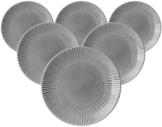 Ritzenhoff & Breker Banda Speiseteller ø 27 cm 6er Set Grau - DS