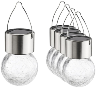 Gravidus LED Solarleuchte 5er Set Edelstahl Solar Hängelampe Hängeleuchte Gartenlampe