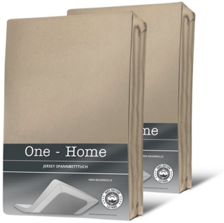 One Home Spannbettlaken Jersey, Jersey, Gummizug: rundum, (2 Stück), Double Pack mit Rundumgummizug, weich