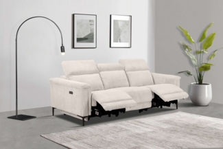 Places of Style 3-Sitzer Lund Cord, mit manueller o. elektrischer Relaxfunktion in 2 Sitzen, USB, Kopfteilverstellung, Breite 222 cm