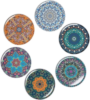 BOHORIA Getränkeuntersetzer BOHORIA® Premium Design Untersetzer (6er Set) - (rund, 9cm), Natur-Kork