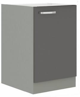 Küchen Unterschrank 40 Hochglanz Grau Küchenzeile Küchenblock Küche Grey Bianca