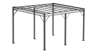 ELEO Pergola rechteckig Sicilia 4 x 3 m pulverbeschichtet anthrazit