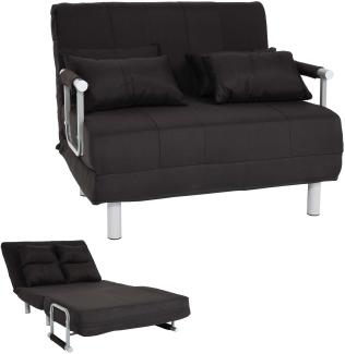 Schlafsessel HWC-K29, Klappsessel Schlafsofa Gästebett Relaxsessel, Liegefläche 186x97cm Stoff (270g/m²) ~ schwarz