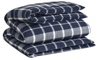 Gant Home Einzelbettbezug mit Reißverschluss Flannel Check Marine (155x220cm) 851030802-410-155x220