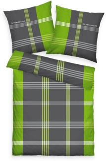 TOM TAILOR HOME Bettwäsche Ole in Gr. 135x200 oder 155x220 cm, Renforcé, 3 teilig, karierte Bettwäsche aus Baumwolle, mit Reißverschluss
