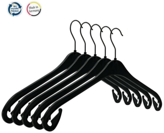 RSR Hangers Kleiderbügel NA 43 Black Edition 40 Stück Kunststoff 360° Haken Hemdenbügel, (40-tlg)