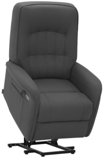 M MCombo Fernsehsessel mit Aufstehhilfe Elektrisch 2 Motoren, mit Massage & Heizung, Relaxsessel mit Liegefunktion bis 160°Vollschaum-Sitzkissen 7584 (Mikrofaser, Grau)