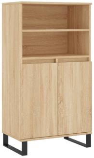 Highboard Sonoma-Eiche 60x36x110 cm Holzwerkstoff (Farbe: Braun)