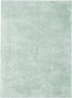 Qiyano Teppich Hochflorteppich Olina 100 Türkis 80 x 150 cm, rechteckig, Höhe: 0.40 mm