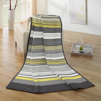 Biederlack Wohndecke Stripe ochre|150x200 cm