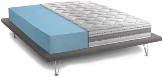 Dmora Doppelmatratze Avanti, herausnehmbare Matratze aus Memory-Schaum und Wasserschaum, 100 % Made in Italy, milbenhemmend und hypoallergen, 120 x 200 x 21 cm