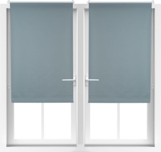 2 x Verdunkelungsrollo grau 60x160 cm 10023040