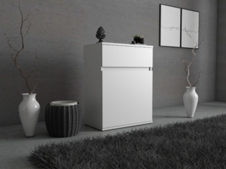 KOSETO Kommode mit Schubladen 60cm – Sideboard Schrank für Wohnzimmer - Schwarz, Pflegeleicht, Modernes Design, für Wohnzimmer, Schlafzimmer, Büro