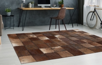 my home Lederteppich Toska, rechteckig, Höhe: 5 mm, Wohnzimmer