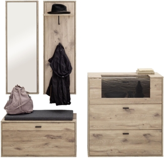 Garderobenset MEZZANO (BHT 197x197x37 cm)