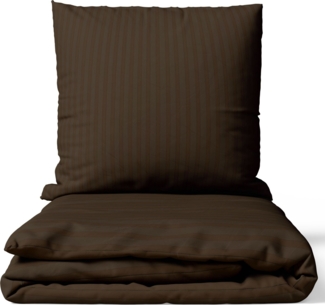 Leonado Vicenti Bettwäsche Luxuriöses Satin Set Damast, Satin, 4 teilig, elegantes Streifen Design, 100% Baumwolle, mit Reißverschluss