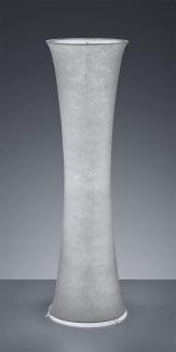 LED Stehleuchte Lichtsäule aus Stoff Grau, Höhe 123cm