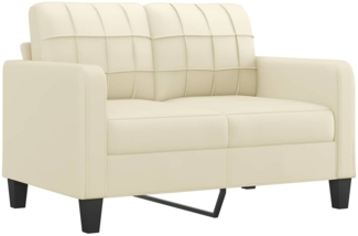 vidaXL 2-Sitzer-Sofa Creme 120 cm Kunstleder 359113