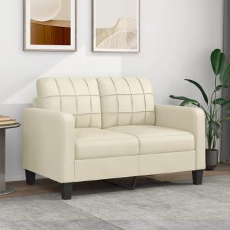 vidaXL 2-Sitzer-Sofa Creme 120 cm Kunstleder 359113