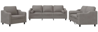 vidaXL 3-tlg. Sofagarnitur mit Kissen Taupe Stoff 3201793