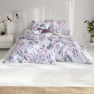 Estella Satin de Luxe Bettwäsche DD 135x200 Venya Blüten flieder petrol 1043-985