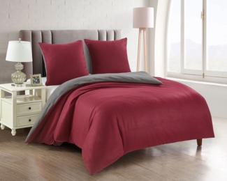 Buymax Bettwäsche Fleece Bettbezug-Set Winterbettwäsche Uni, Fleece, 2 teilig, 155x220 cm, Bettwäsche kuschelig warm für Winter, uni, Wendebettwäsche