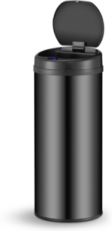 Juskys Mülleimer mit Bewegungssensor, wasserdicht, Schwarz, 50 Liter