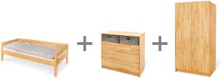 Jugendzimmer 'Natura' breit, 3-tlg., 90x200 cm