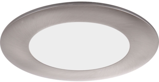 LED Einbaustrahler, nickel-matt, Glas satiniert, D 12 cm