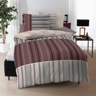 Kaeppel Mako Satin Bettwäsche Sandro 135x200 cm + 80x80 cm Bordeaux