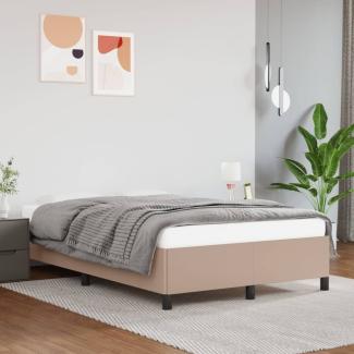 vidaXL Bettgestell Cappuccino-Braun 120x190 cm Kunstleder 379527